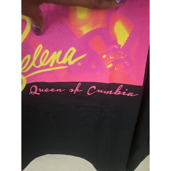 Selena Queen Of Cumbia T Shirt, Black Tee, Men's Size 2X, XXL - Picture 2 of 5
